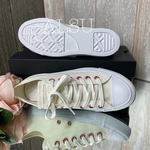 Converse Ctas OX Egret Rhubarb Canvas W AUTHENTIC - Picture 5 of 8